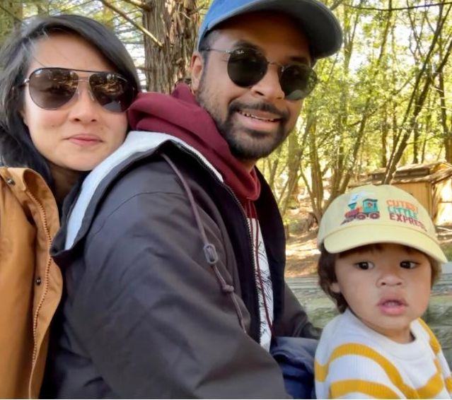 New Board member Sophia Chen with partner and son