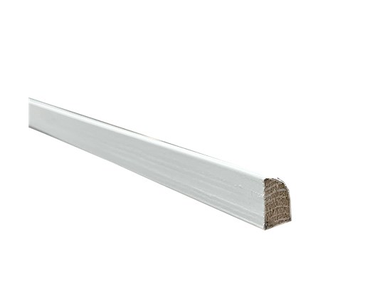 White primed shoe molding