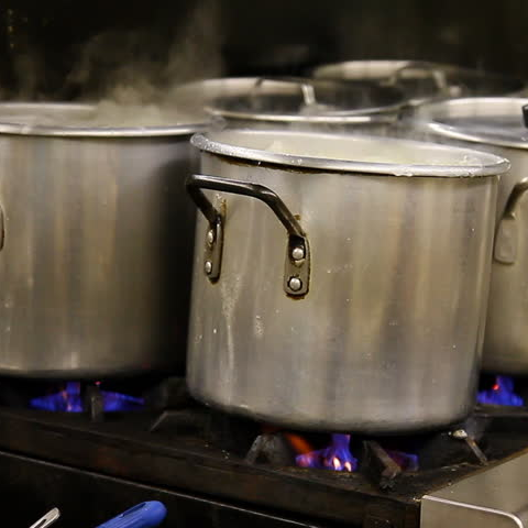 pots on stove