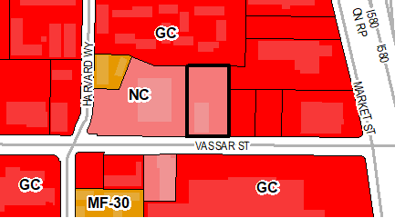 Located on the north side of Vassar Street east of its intersection with Harvard Way