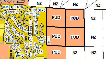 Located at east end of Mine Shaft Drive