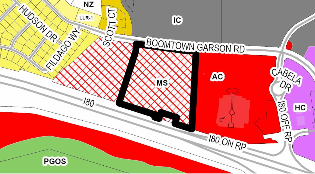 Map of subject site south of Boomtown Garson