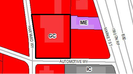 Located at the northeast corner of Harvard Way and Automotive Way