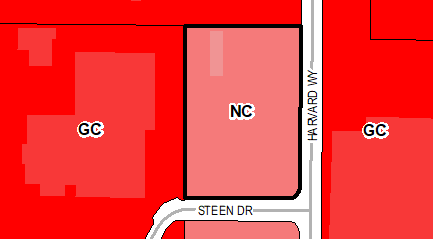 Located at the northwest corner of Harvard Way and Steen Drive