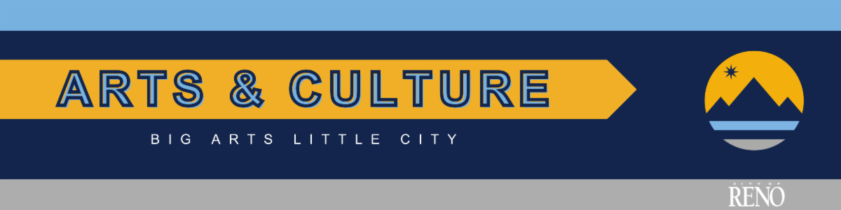 Blue and yellow banner reads Arts and Culture Big Arts Little City