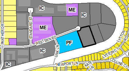 Located at southeast end of Western Road
