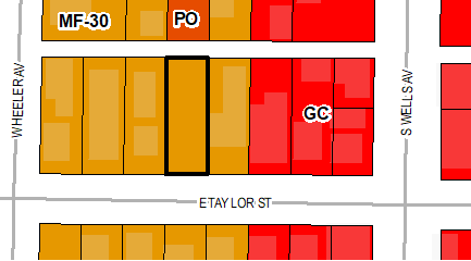 Located on the north side of Taylor Street between South Wells Avenue and Wheeler Avenue