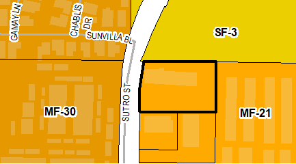 Located on the east side of Sutro Street south of its intersection with Sun Villa Boulevard