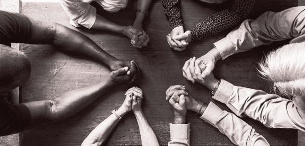 Group of christianity people praying hope together