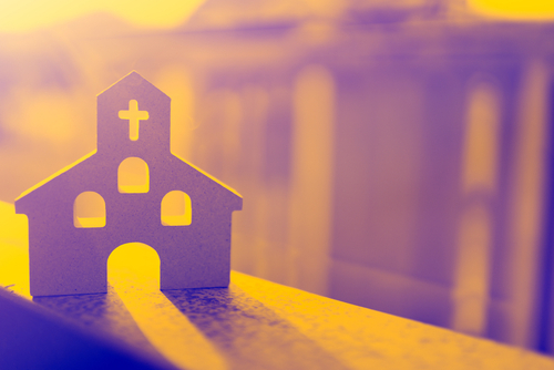 Church at home background.Sunday service.Servant_ Christianity_ Catholic_ Cross and Jesus christ.Worship and Praise in Church.Community body of christ.Church design background.Online worship.Lockdown.