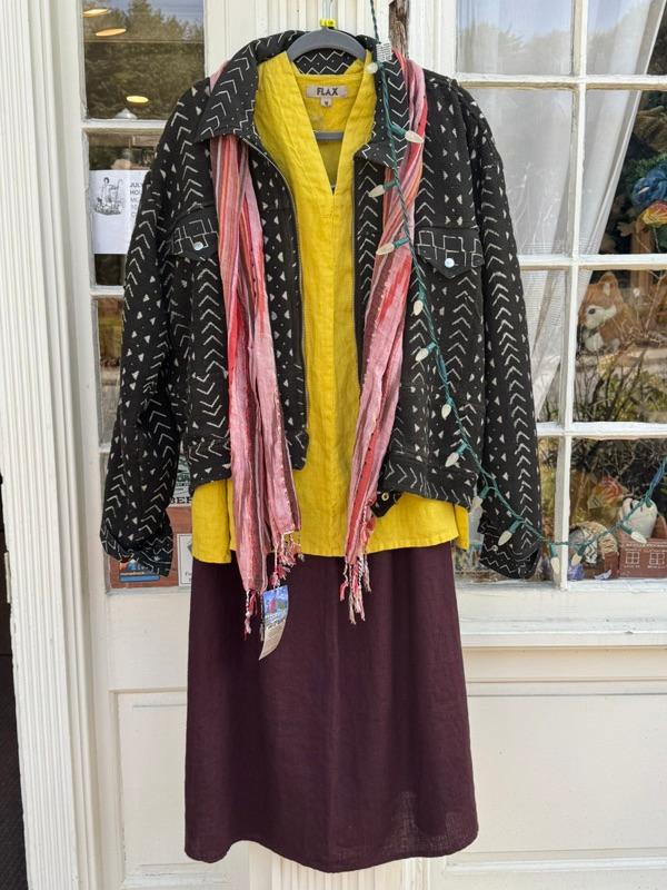 Ghana jacket and Flax skirt