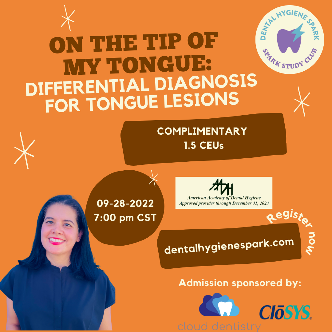 Dental Hygiene Spark Study Club September 28th