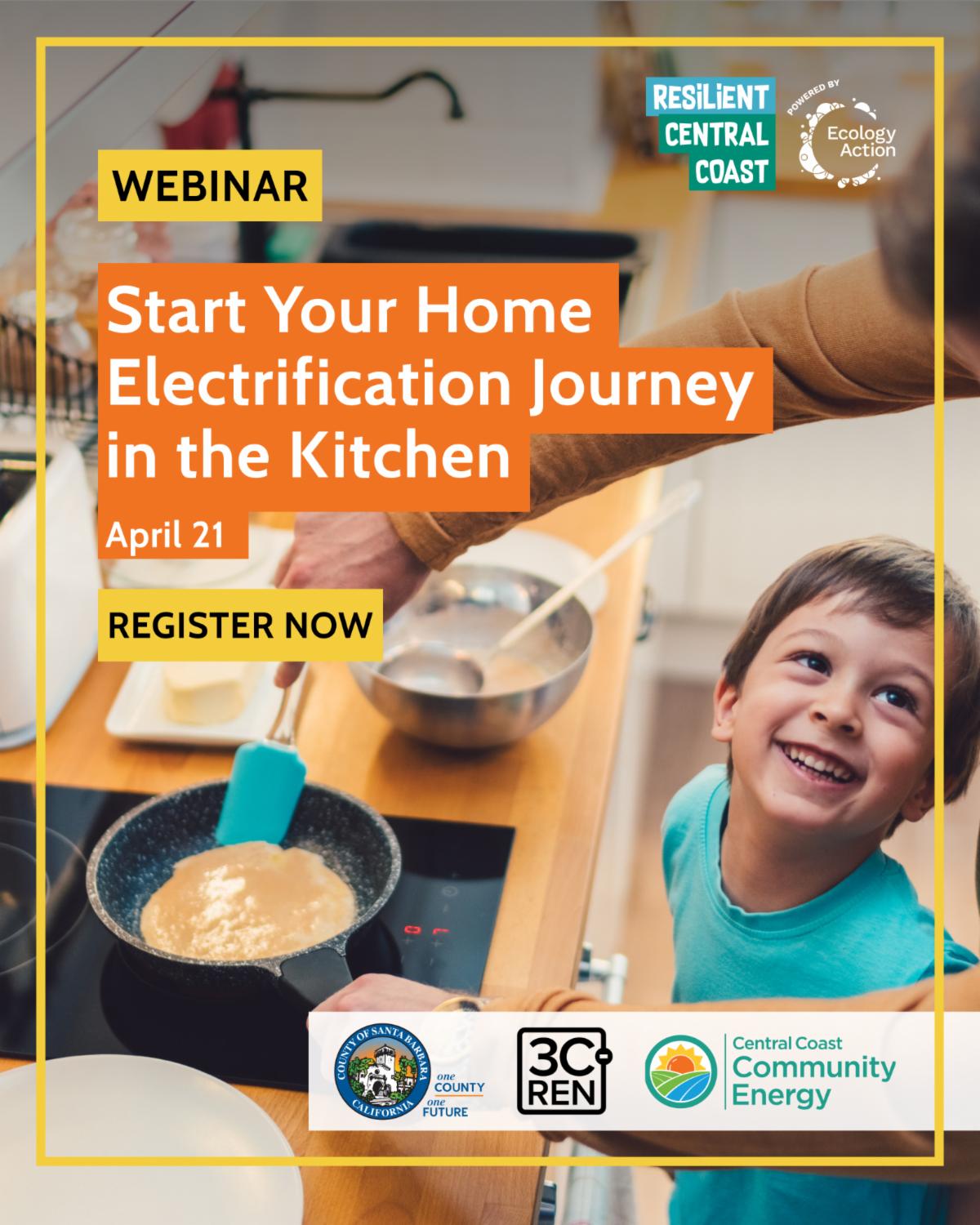 Flyer for Electrification Webinar on April 21