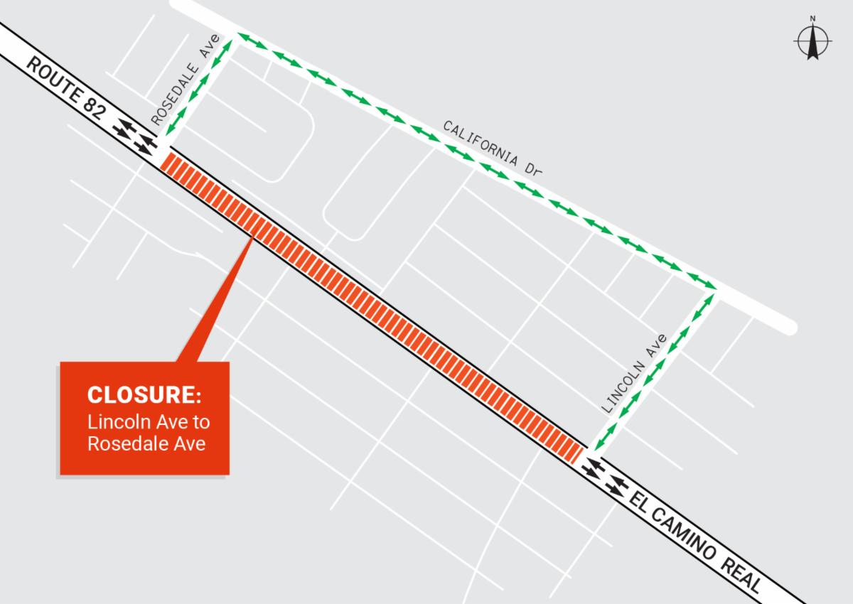 detour rosedale to lincoln