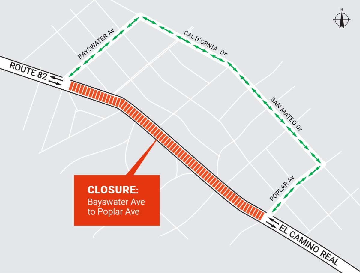 ECR detour Bayswater to Poplar