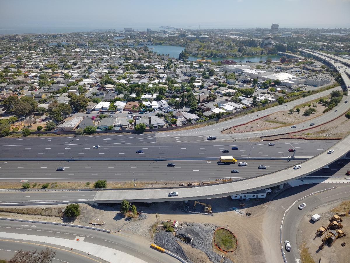 Aerial view of US 101 ramp