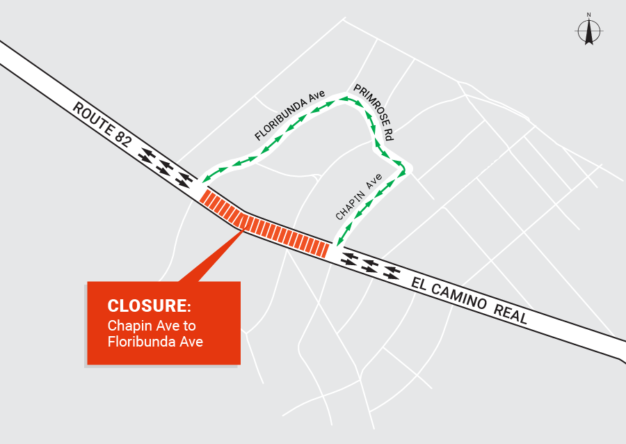 Detour Floribunda to Chapin