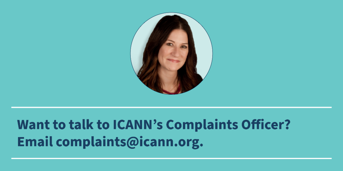 ICANN Complaints Officer graphic