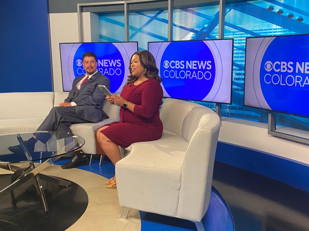 Alvin Tafoya in studio with CBS Colorado host