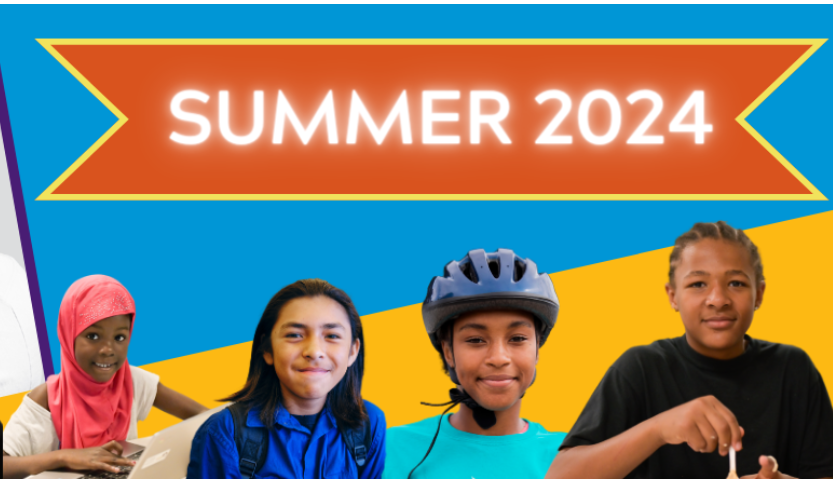 Banner reads Summer 2024 with diverse four youths. 