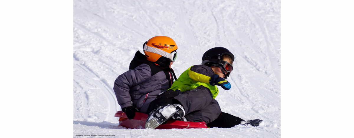 children sledding