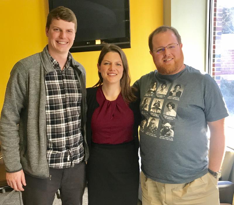 UNC MBA Students (L-R) Will Bumpers, Annie Walkingshaw, Eyal Menashe