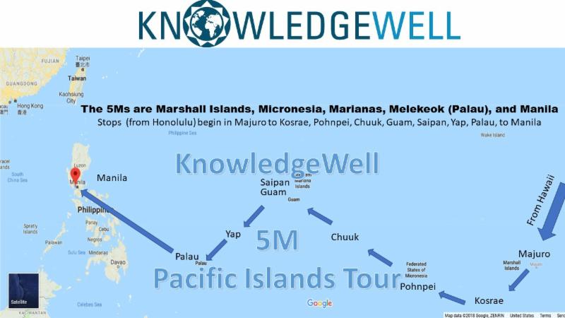 KW5M Pacific Islands Hopping Tour Route from Marshalls to Manila