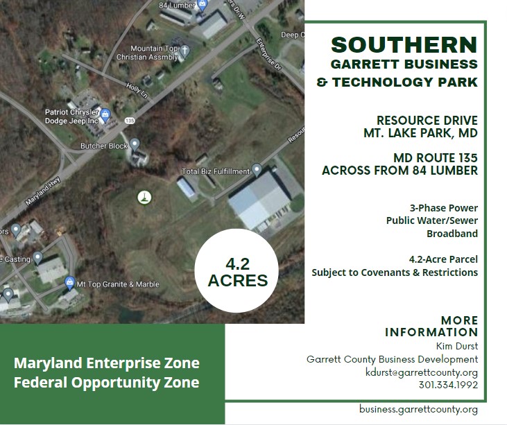 Southern Garrett Business & Technology Park 4.2 acres for sale