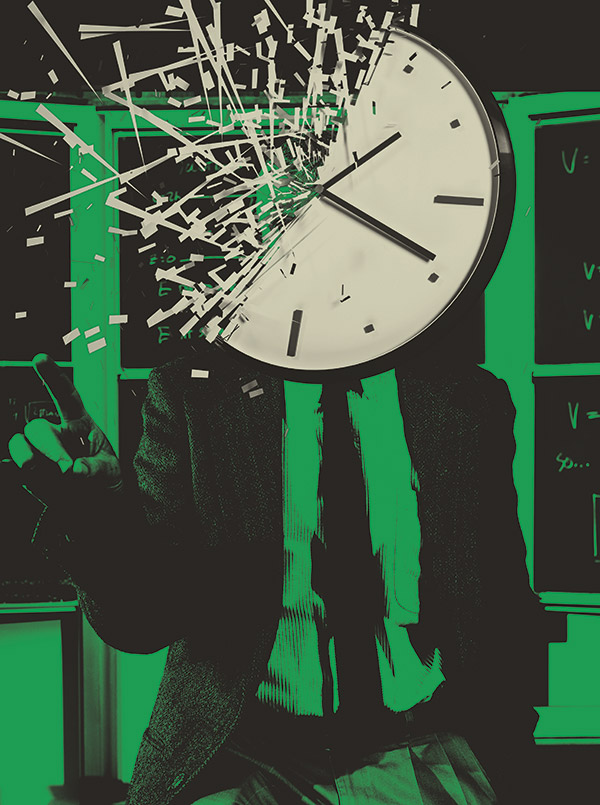 Illustration of tenure clock