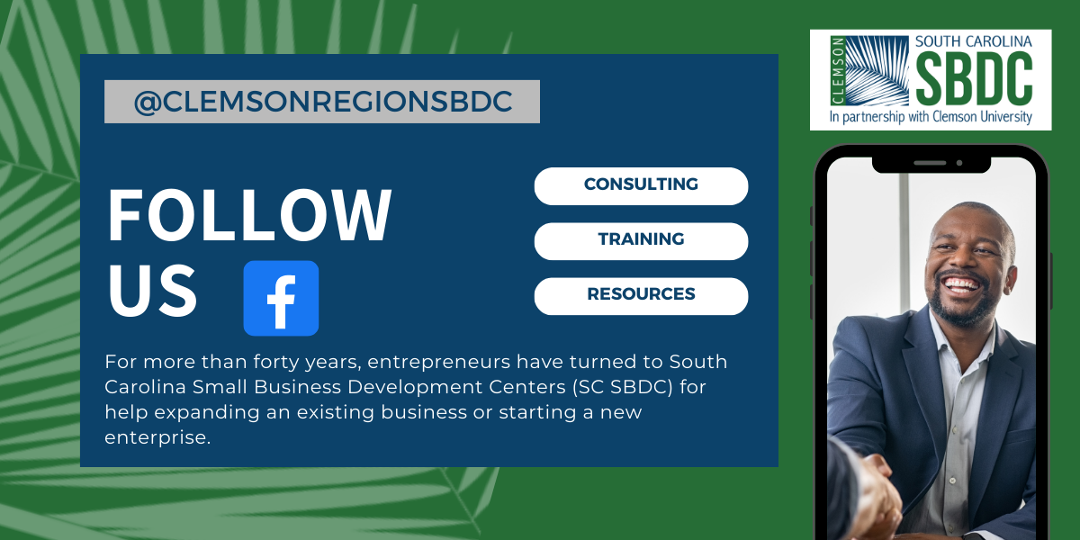 Clemson Region SBDC Monthly Update