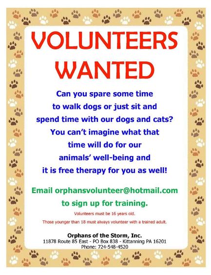 Volunteers Needed