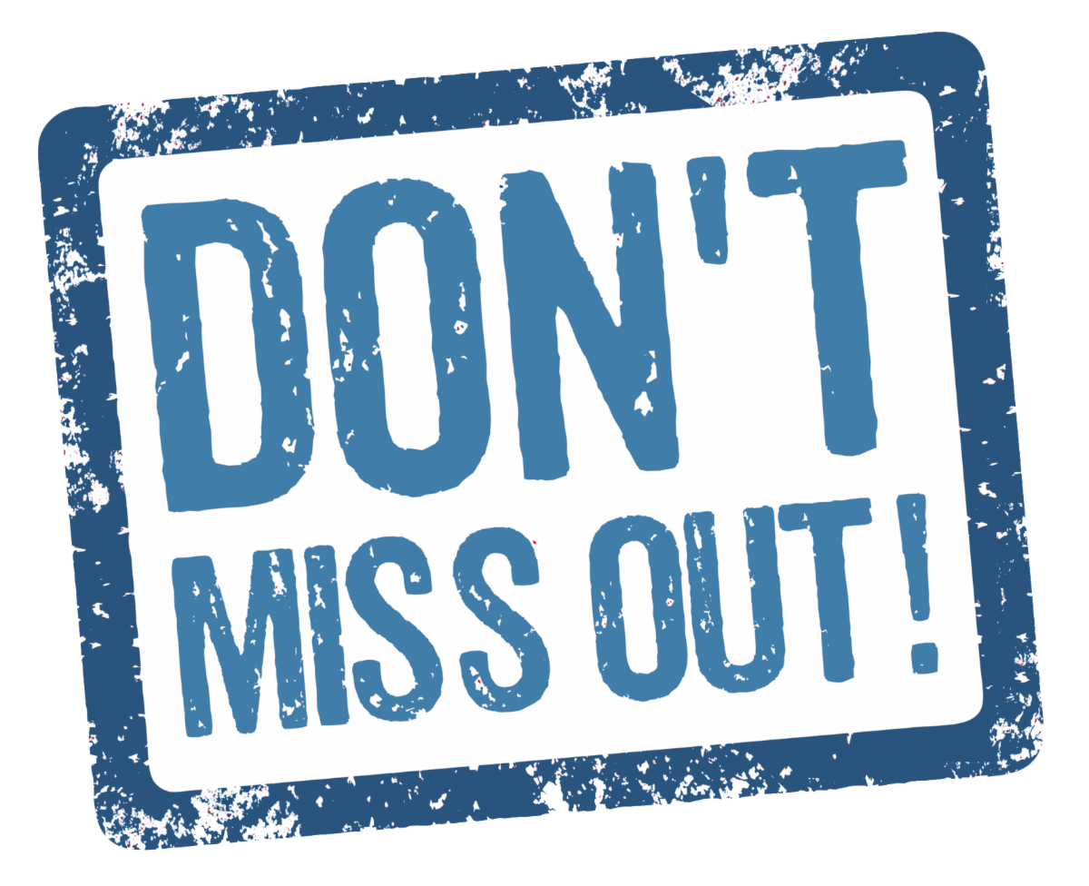 blue Don't Miss Out!