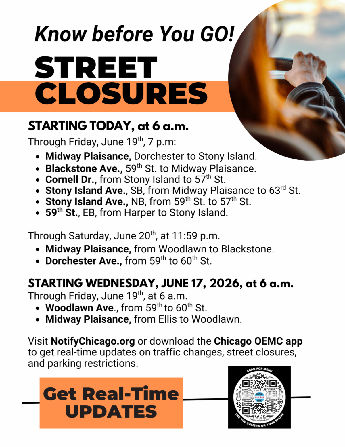 OPC Street Closures