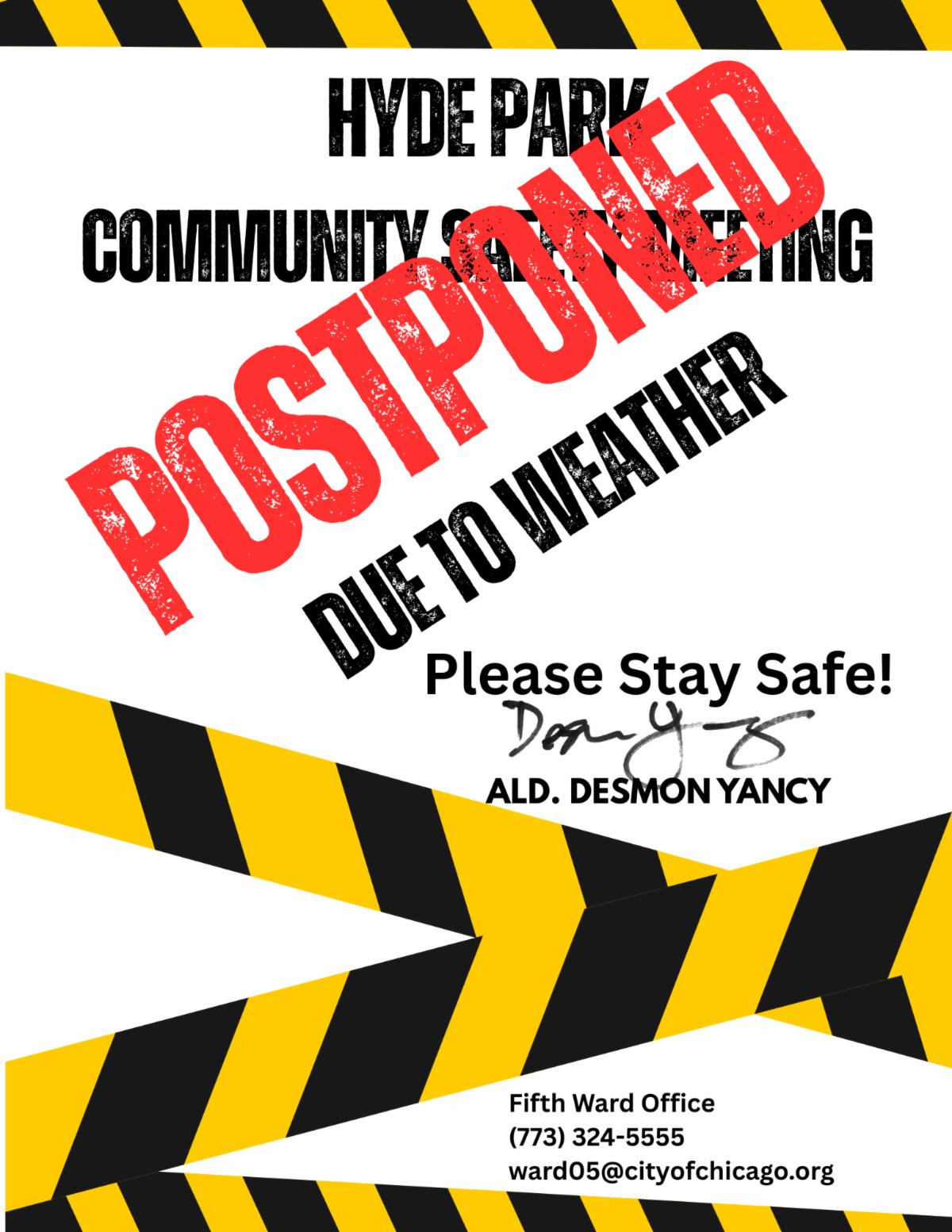 Meeting postponed