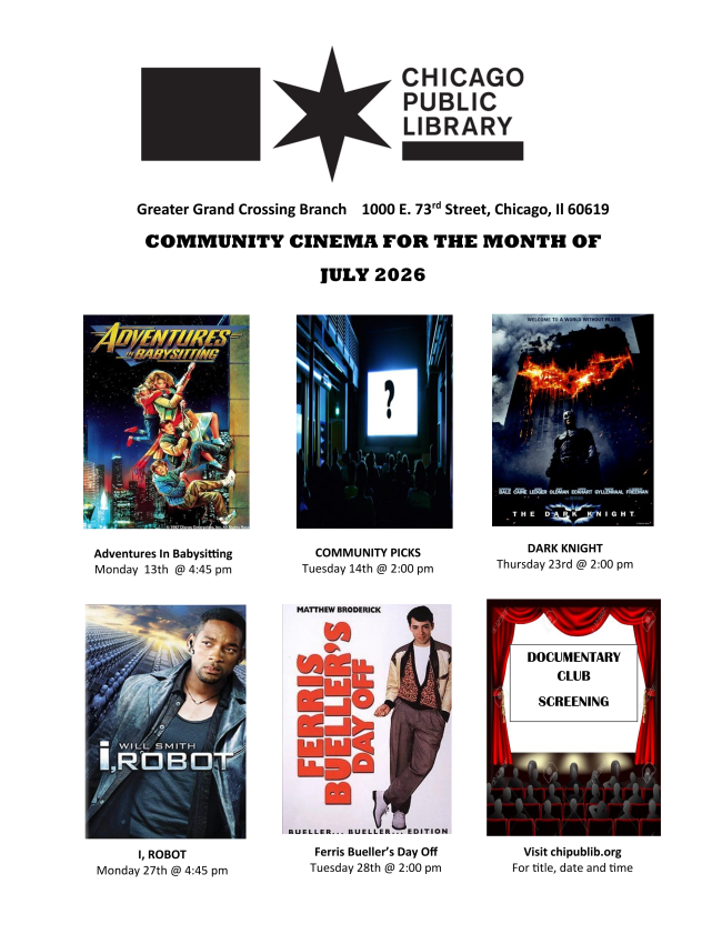 GC Library July Schedule