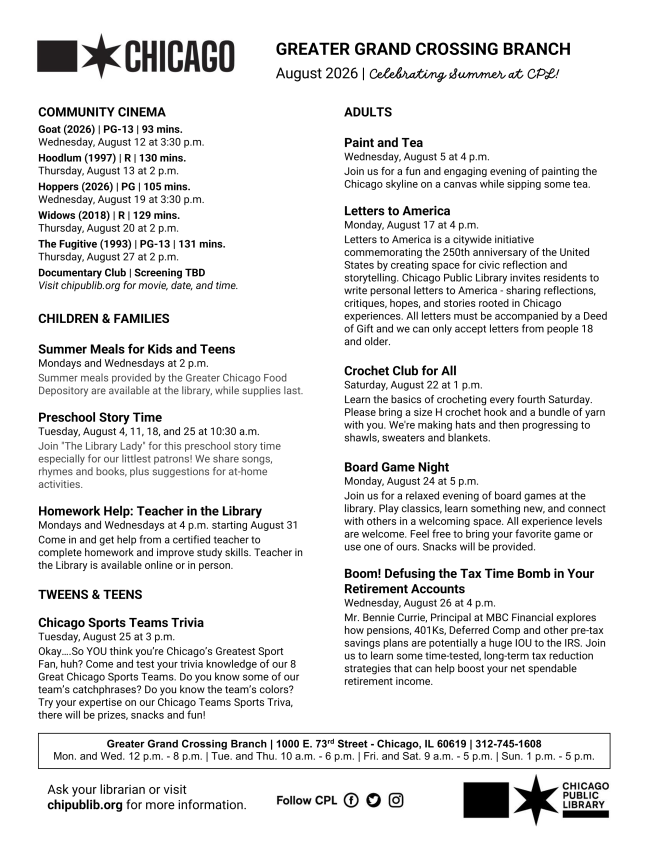 Library Sched-August