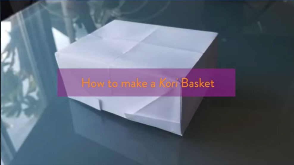 origami kori basket tutorial video