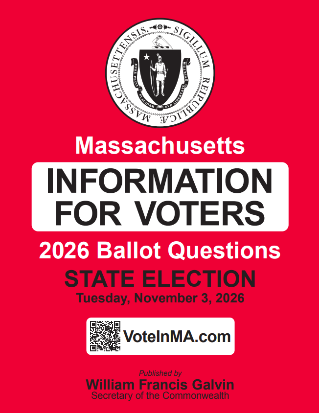 Massachusetts 2026 Ballot Questions booklet cover image.