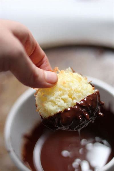 Chocolate Dipped Coconut Macaroons