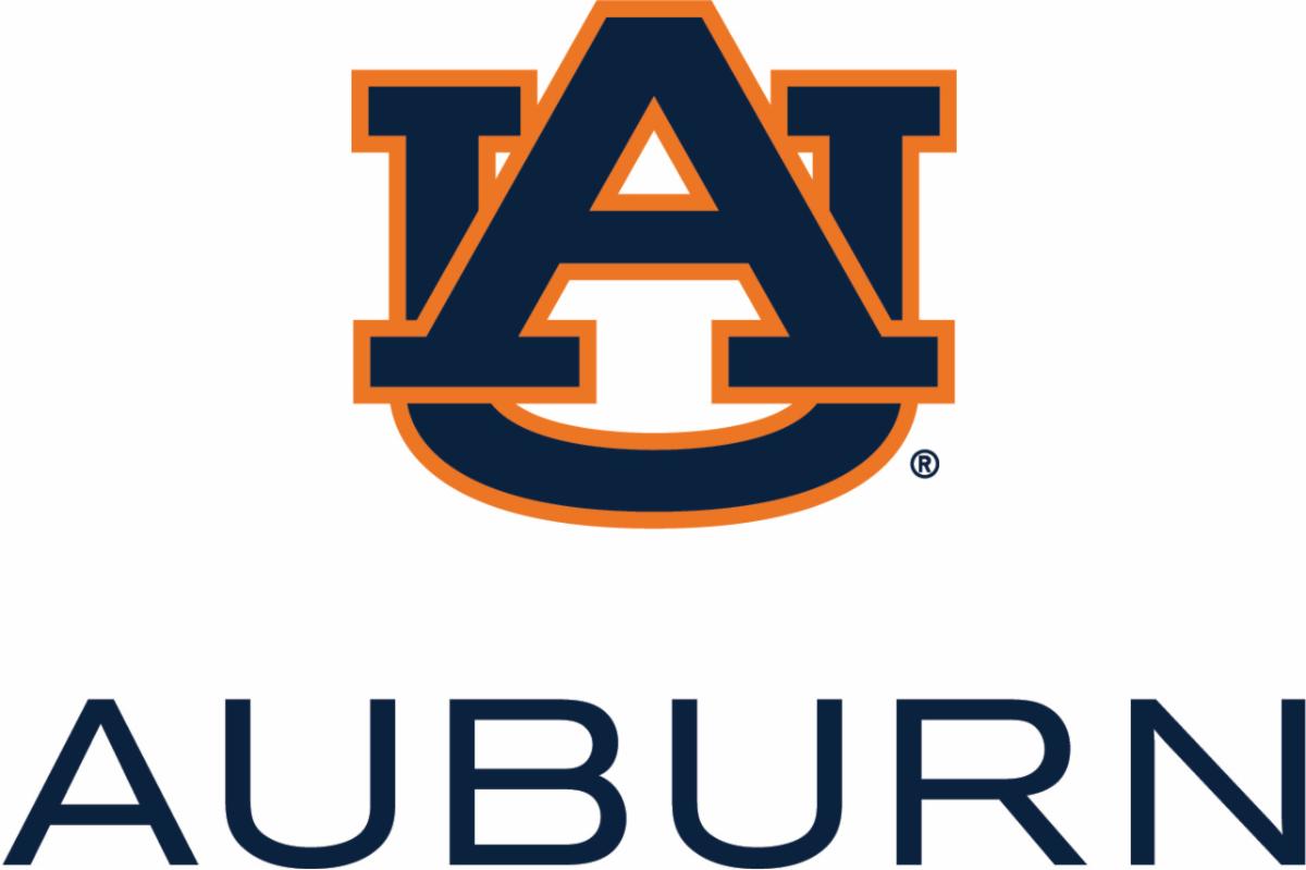 Navy and Orange interlocking AU with "Auburn" underneath