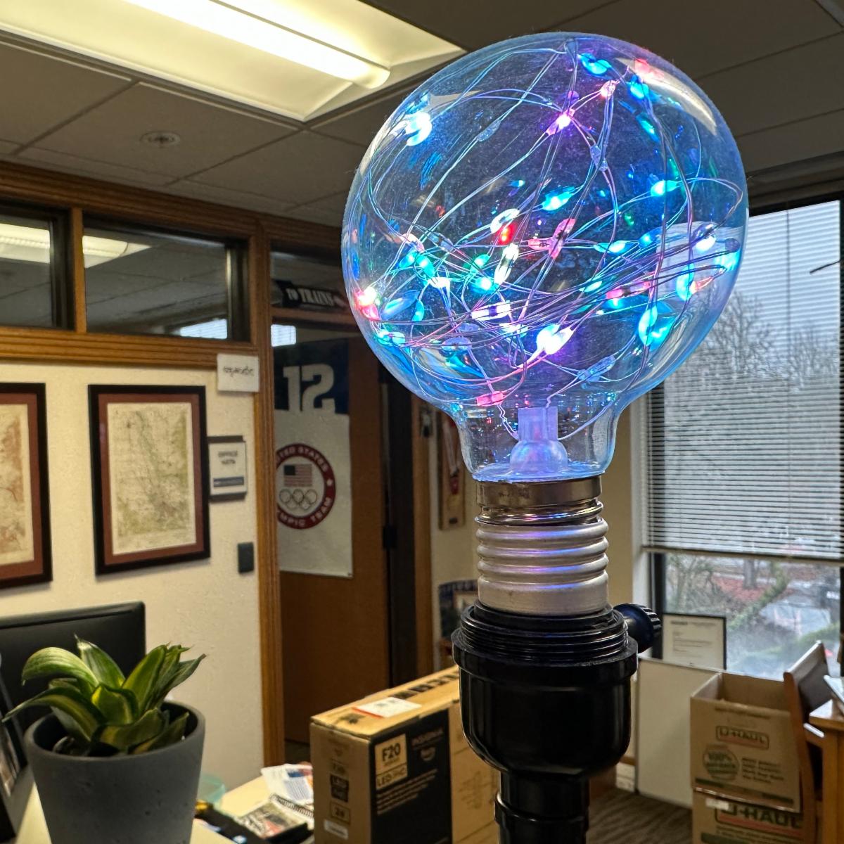 Office light bulb for bills