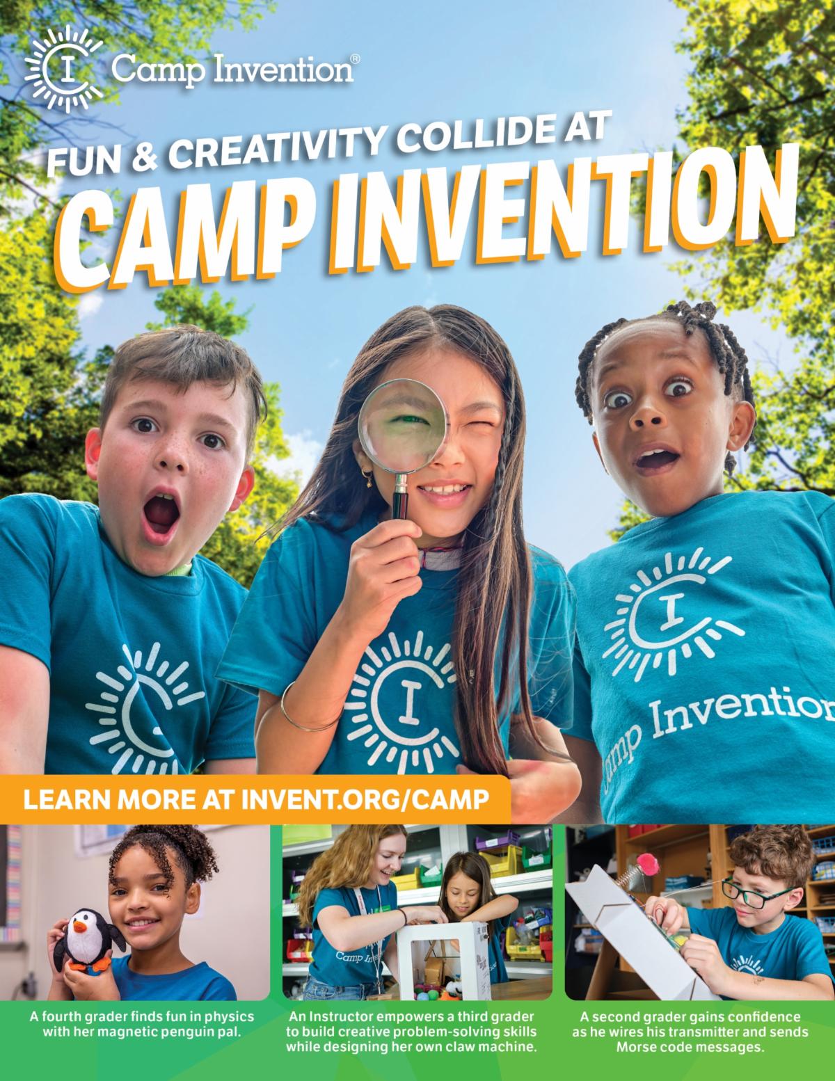 decorative camp invention flyer