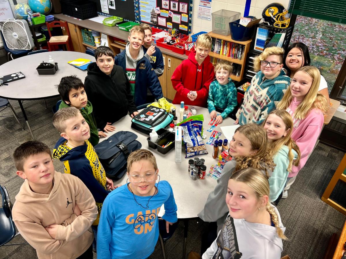 group of elementary students