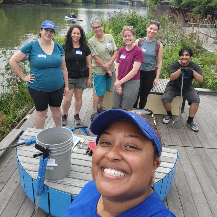 GLEAMS members post clean up along the Wild Mile in Chicago