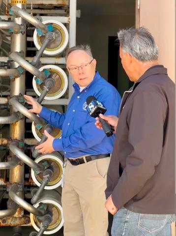 GM Remleh Scherzinger explaining District Desal project.