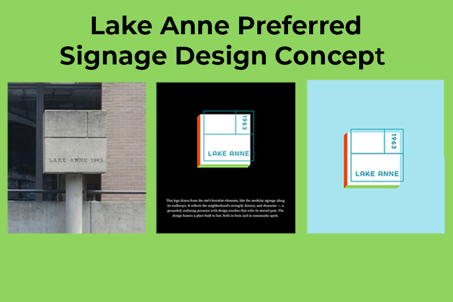 Lake Anne preferred signage design concept