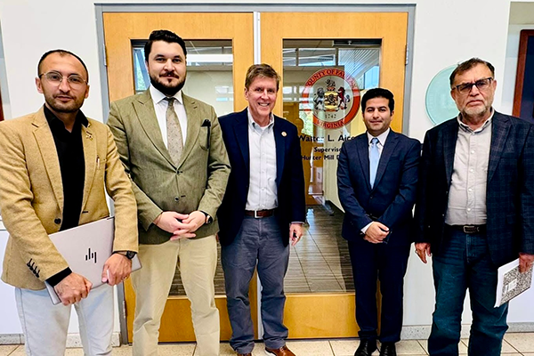 Fairfax County Walter Alcorn with representatives from the Afghanistan Refugee Rescue Organization