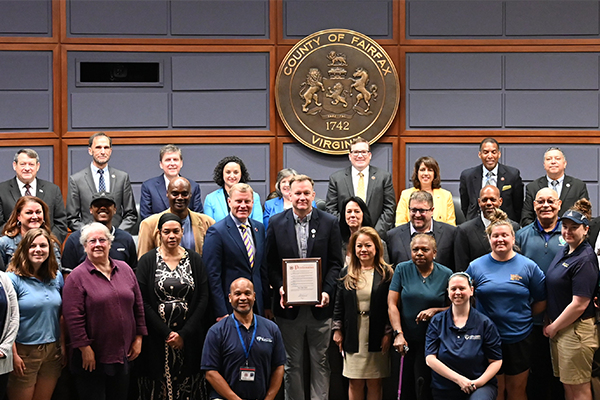 Fairfax County Board of Supervisors present 2026 National Water Safety Day proclamation.