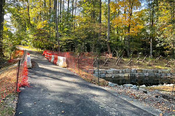 Photo of Ashgrove Trail over the restored culvert.