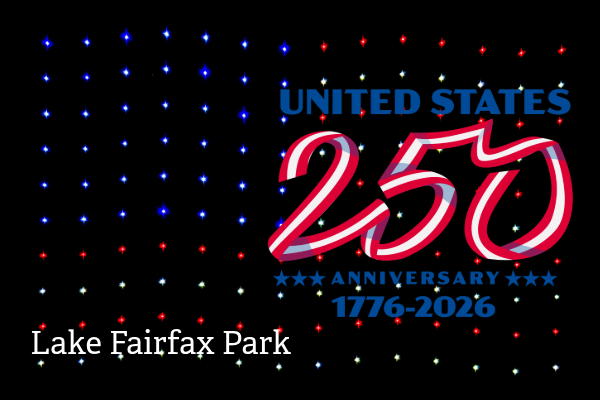 American 250 drone light show at Lake Fairfax Park